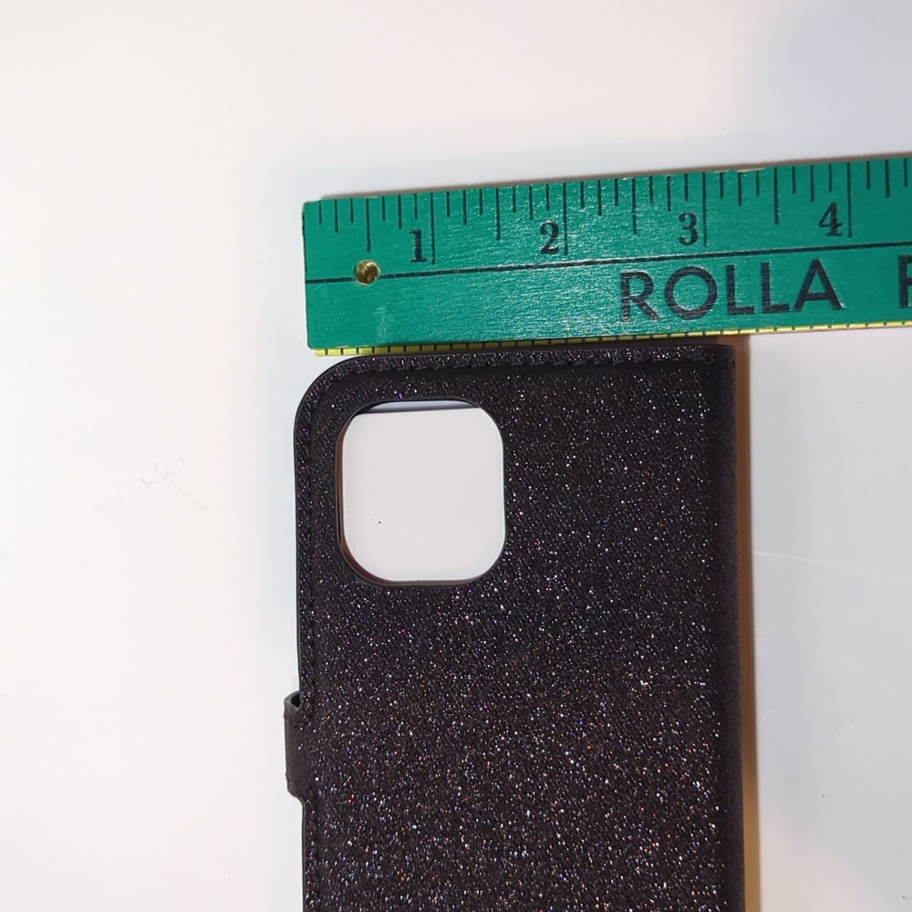 kate spade iPhone 12 MINI Magnetic Wrap Folio on a Removeable Chain Black NEW - Picture 8 of 10